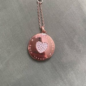 Michael Kors Rose Gold Locket Necklace